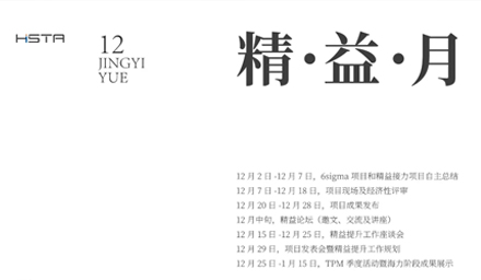 精进！云顶集团股份12月精益月来了！